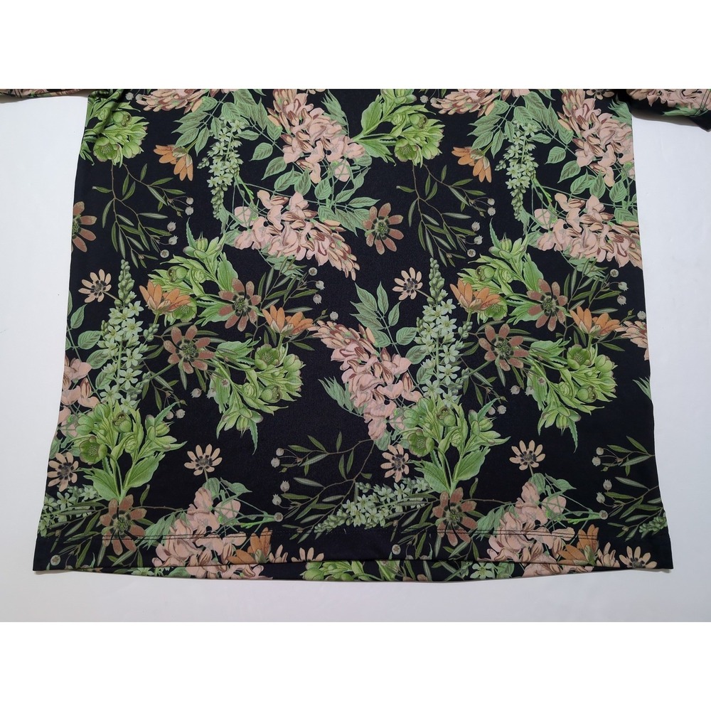 BAD BIRDIE Men's Short Sleeve Polo Shirt Randy's Moss Green Pink Floral Small S - Picture 6 of 9